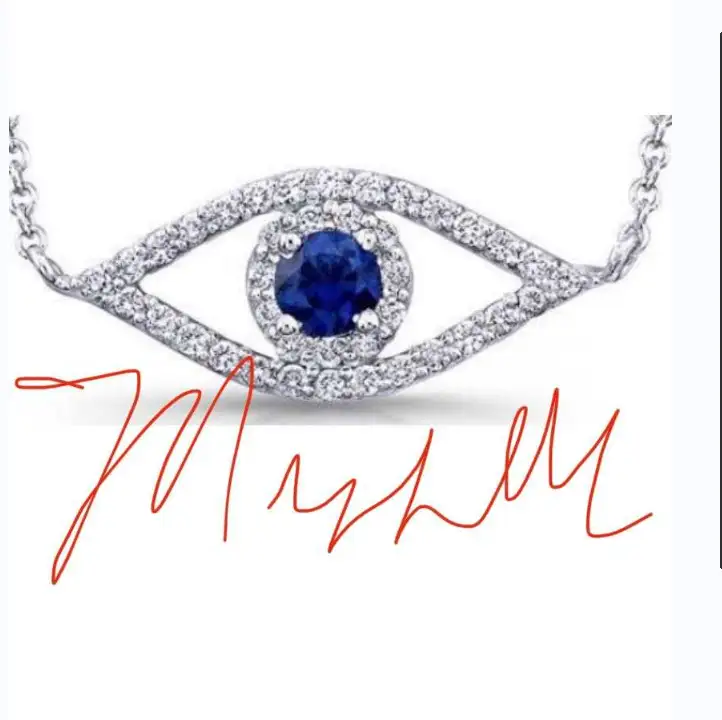 Gioielli Messi - Gioielli personalizzati 925 Pendente Moissanite a pendente d'argento e Moissanite 1