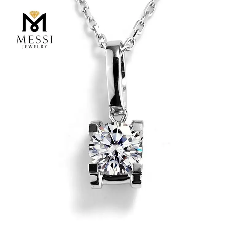 Gioielli Messi - Messi Jewelry Classic Style Woman Necklace Moissanite Diamond Cioncant Cowelry 14K 18K Oro Coissanite Necklace 1