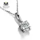 Moissanite Solitaire Necklace in 14k/18k Gold - Classic Style 7