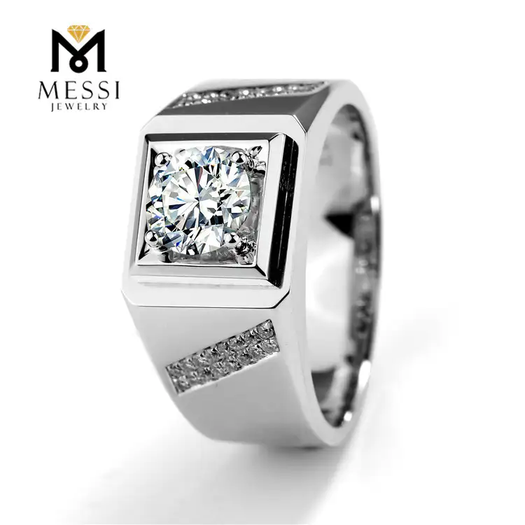 Gioielli Messi - Gioielli Messi 14K 18K Gioielli Gold Veri Goldri Moissanite Anello nuziale Anelli da spina 1