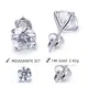 Factory Price moissanite stud earrings in 14k white gold made in china | Messi Jewelry 3