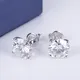 Factory Price moissanite stud earrings in 14k white gold made in china | Messi Jewelry 7