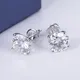 Factory Price moissanite stud earrings in 14k white gold made in china | Messi Jewelry 5