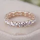 Rose Gold Moissanite Wedding Band - Messi Gems 10k 3
