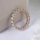 Rose Gold Moissanite Wedding Band - Messi Gems 10k 2