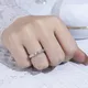 Rose Gold Moissanite Wedding Band - Messi Gems 10k 6