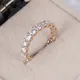 Rose Gold Moissanite Wedding Band - Messi Gems 10k 5