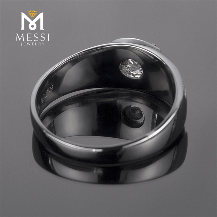 Messi Jewelry - Messi Jewelry Classic 1 Carat VVS DEF diamond ring 14k 18k white gold engagement wedding CVD synthetic moissanite ring for men Men Rings 16