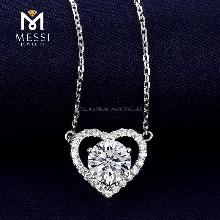 Colar de ouro de moissanita personalizada com bom fabricante de preços | Jóias Messi 2
