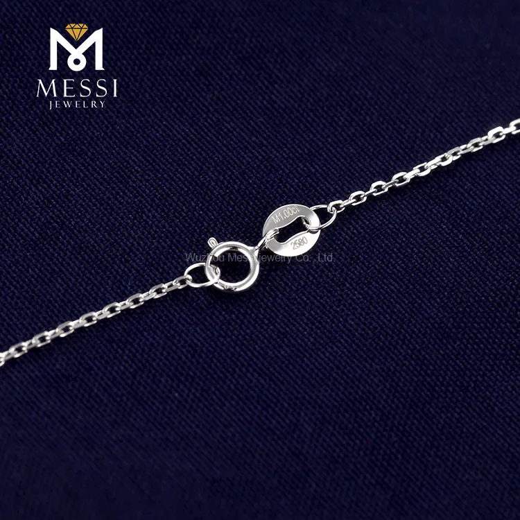 Colar de ouro de moissanita personalizada com bom fabricante de preços | Jóias Messi 4