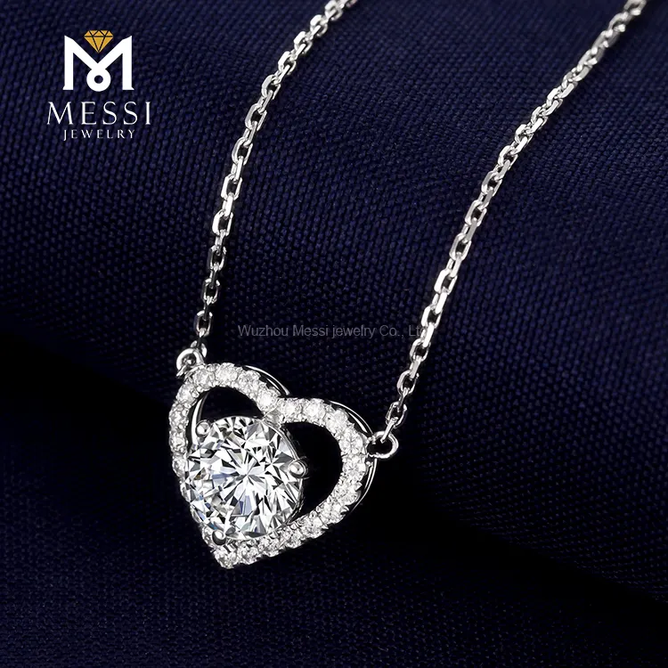 Colar de ouro de moissanita personalizada com bom fabricante de preços | Jóias Messi 3