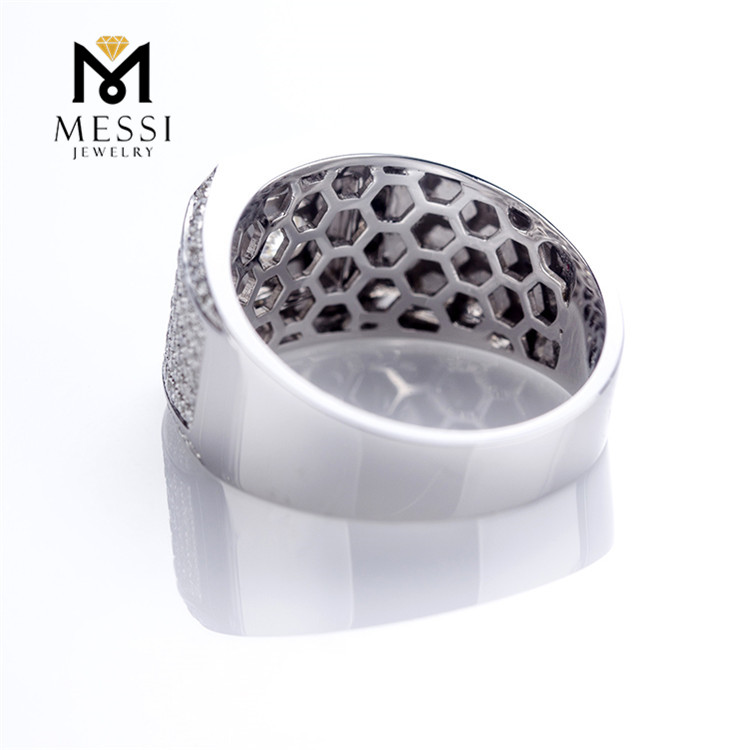 Messi Jewelry - Messi Jewelry mens moissanite rings 14k gold jewelry wholesale synthetic diamond ring for groom Men Rings 12