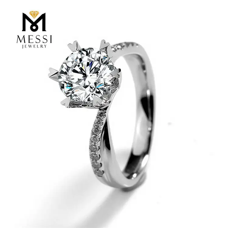 Gioielli Messi - Gioielli Messi Def Moissanite 14K 18K Gold Ring Gioielli Fashi 1