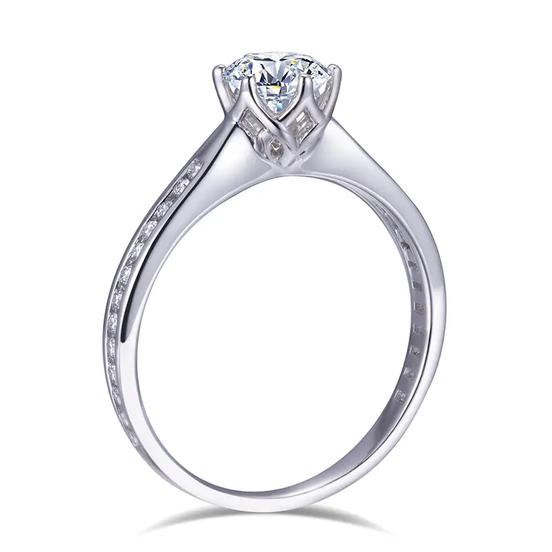 Messi Gems MS-514 Palladium Lab Diamond Moissanite Ring 3