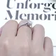 Messi Gems MS-514 Palladium Lab Diamond Moissanite Ring 7