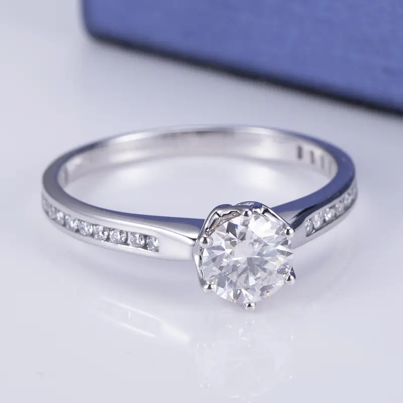 Messi Gems MS-514 Palladium Lab Diamond Moissanite Ring 4