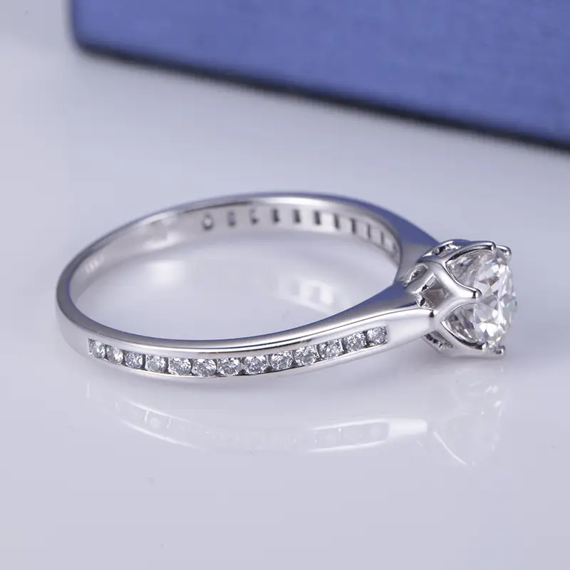 Messi Gems MS-514 Palladium Lab Diamond Moissanite Ring 5