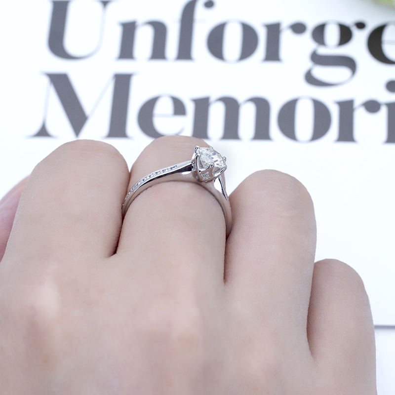 Messi Gems MS-514 Palladium Lab Diamond Moissanite Ring 15