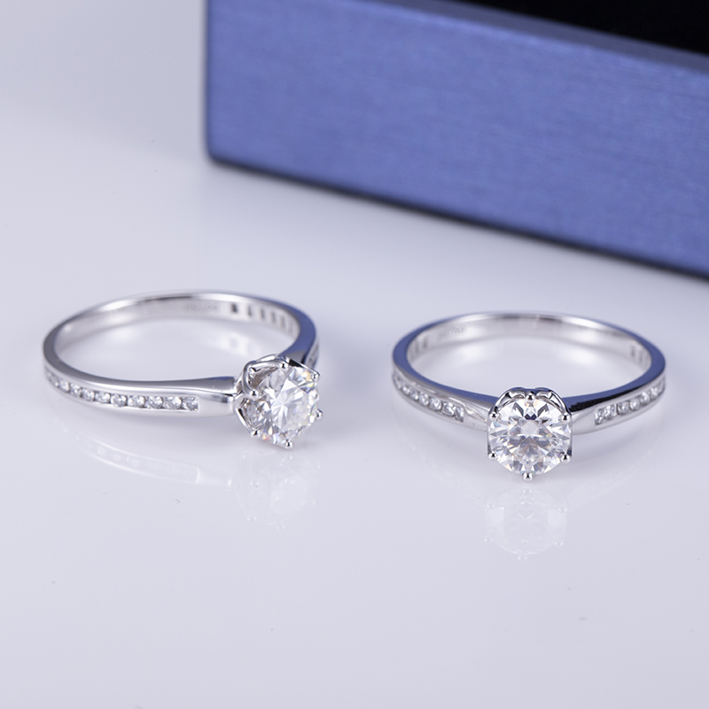 Messi Gems MS-514 Palladium Lab Diamond Moissanite Ring 12