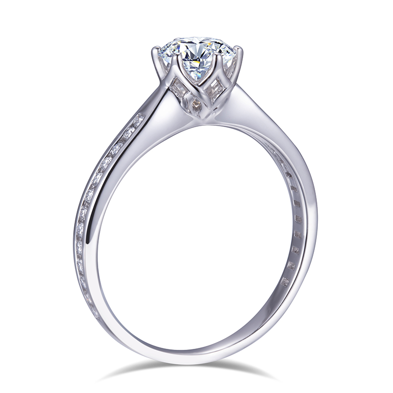 Messi Gems MS-514 Palladium Lab Diamond Moissanite Ring 9