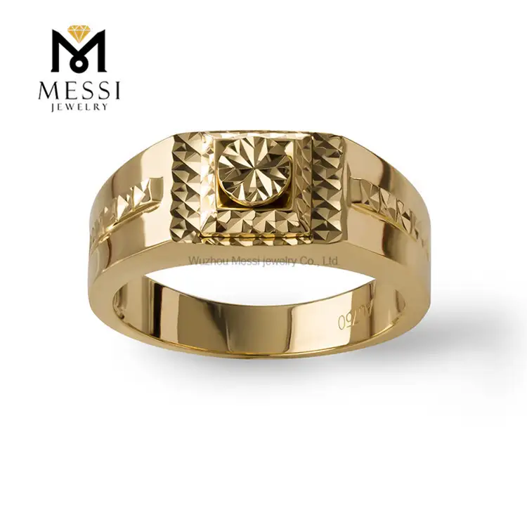 Perhiasan Messi - Perhiasan Messi Kustomisasi Pria 14k Emas 18k Cincin Emas Perhiasan Pria Cincin 1