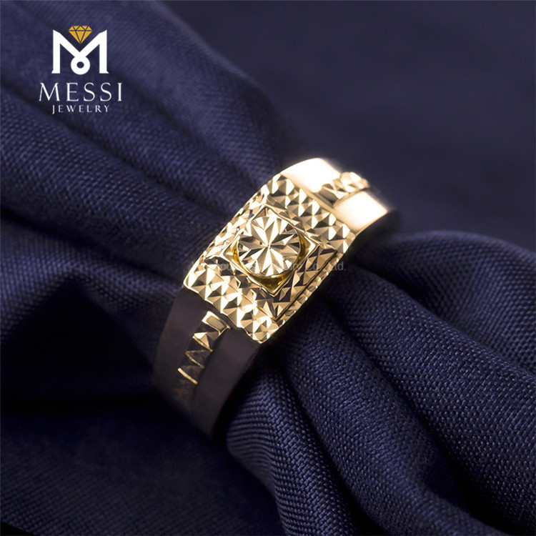 Barang Kemas Messi - Barang Kemas Messi Disesuaikan Lelaki 14K Emas 18k Cincin Emas Barang Kemas Cincin Lelaki 11