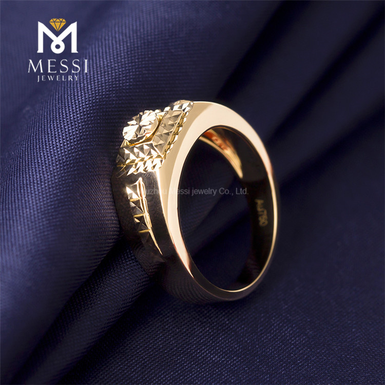 Barang Kemas Messi - Barang Kemas Messi Disesuaikan Lelaki 14K Emas 18k Cincin Emas Barang Kemas Cincin Lelaki 13