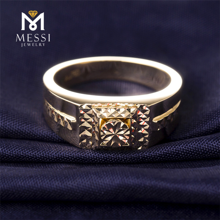 Barang Kemas Messi - Barang Kemas Messi Disesuaikan Lelaki 14K Emas 18k Cincin Emas Barang Kemas Cincin Lelaki 12