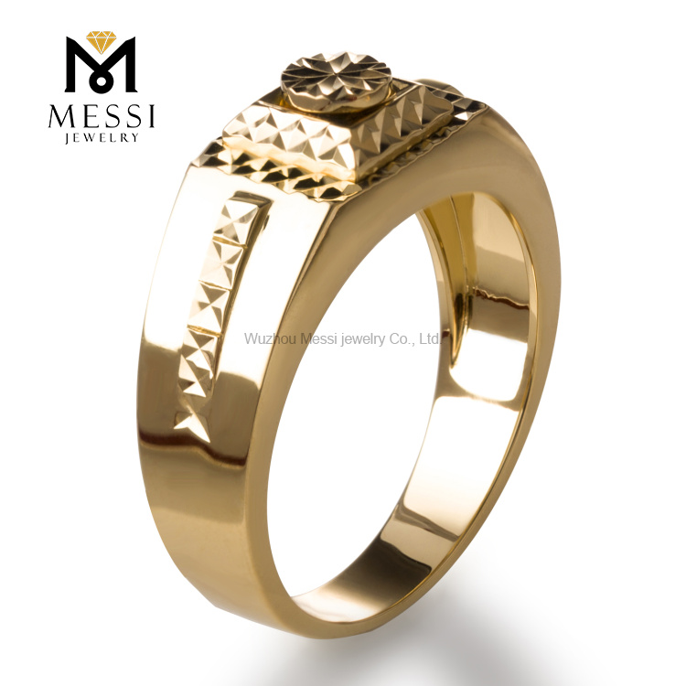 Barang Kemas Messi - Barang Kemas Messi Disesuaikan Lelaki 14K Emas 18k Cincin Emas Barang Kemas Cincin Lelaki 8