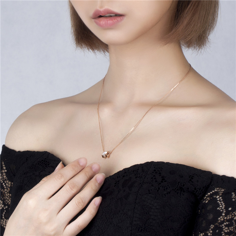 Messi Jewelry - Messi Jewelry Necklace Rose Gold Pendant Women Men Gift Ox head Chain Moissanite diamond party Pendant Necklace Necklace 13