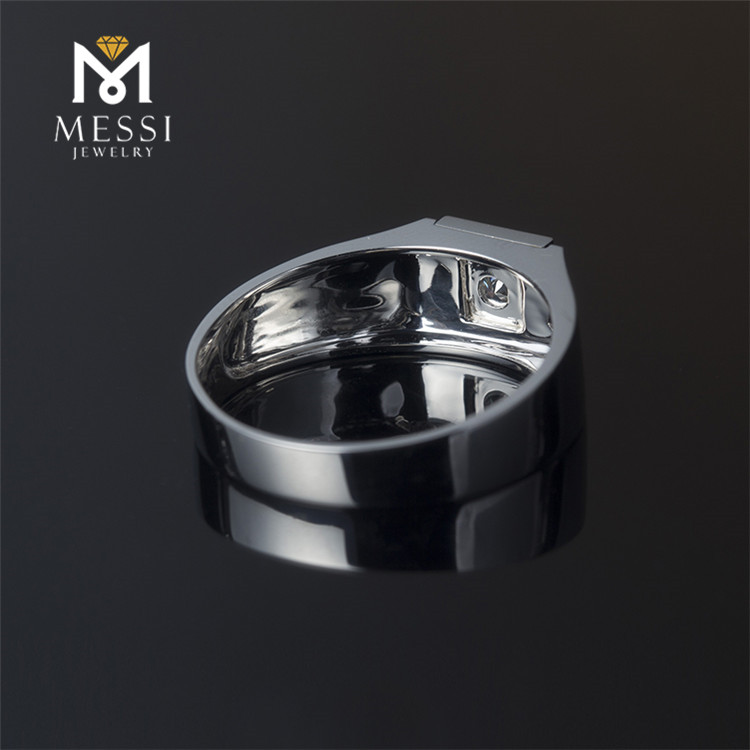 Messi Alahas - Messi Alahas Mga hiyas sa Messi 1 Carat VVS DEF diamante moissanite nga mga lalaki nga singsing 14k 18k puti nga bulawan nga engagement nga singsing sa kasal nga sintetikong mga Lalaki nga Singsing 14