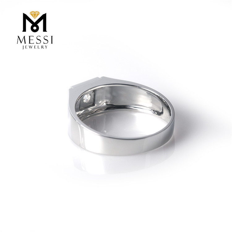 Messi Alahas - Messi Alahas Mga hiyas sa Messi 1 Carat VVS DEF diamante moissanite nga mga lalaki nga singsing 14k 18k puti nga bulawan nga engagement nga singsing sa kasal nga sintetikong mga Lalaki nga Singsing 10