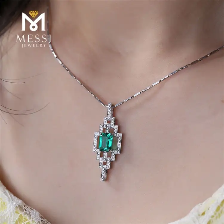 Emerald Diamond Necklace: Elegant and High Quality 6