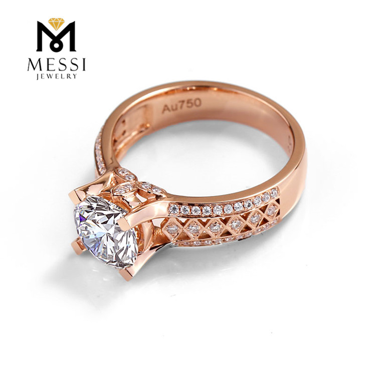 Messi Alahas - Messi Alahas 1ct Moissanite singsing puti nga bulawan 14k 18k moissanite singsing para sa kasal Moissanite Gold Alahas1 10