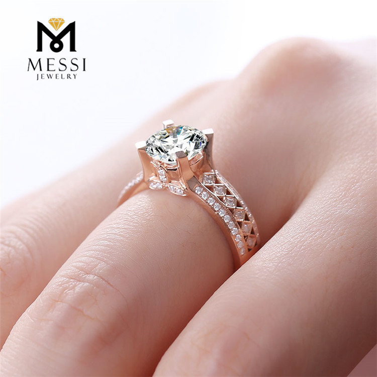 Messi Alahas - Messi Alahas 1ct Moissanite singsing puti nga bulawan 14k 18k moissanite singsing para sa kasal Moissanite Gold Alahas1 11