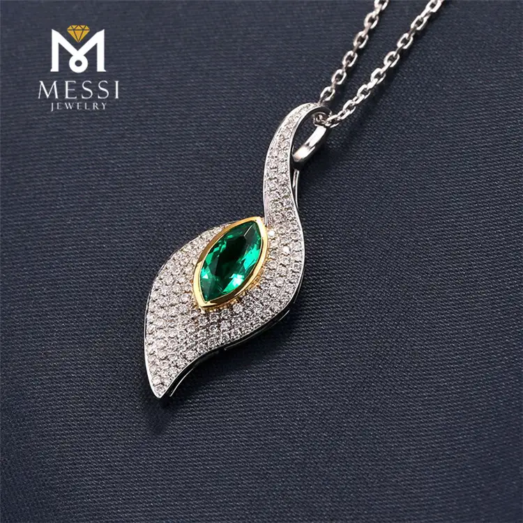 Messi Jewelry Luxury Emerald Gemstone Pendant 5