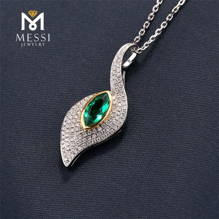 Messi Jewelry | freestanding green stone necklace factory direct supply 5