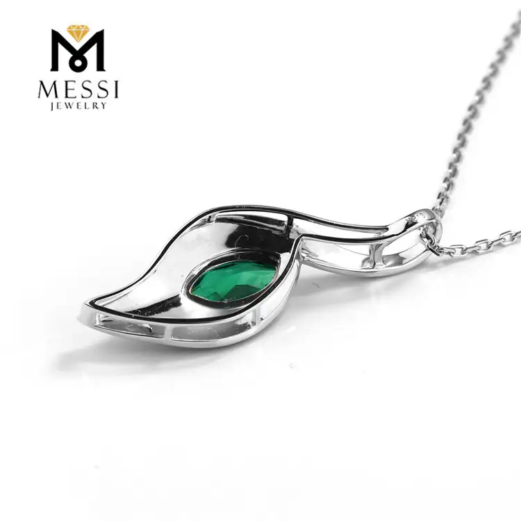 Messi Jewelry Luxury Emerald Gemstone Pendant 2
