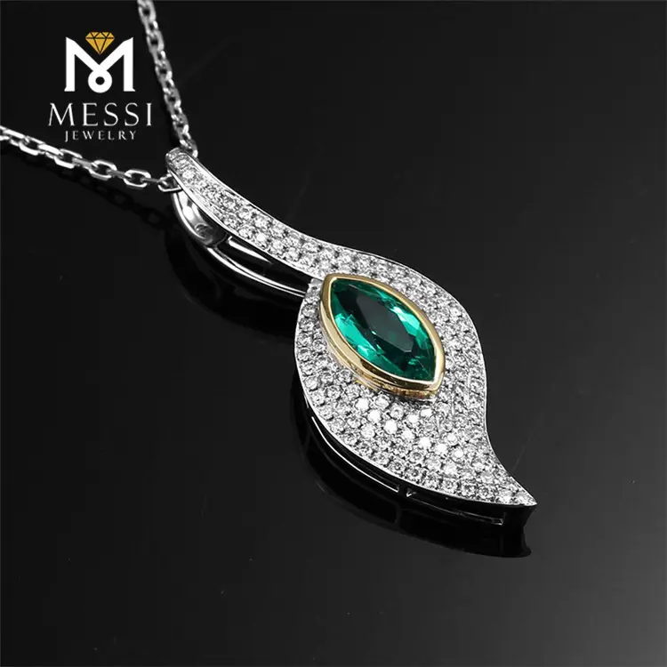 Messi Jewelry | freestanding green stone necklace factory direct supply 3