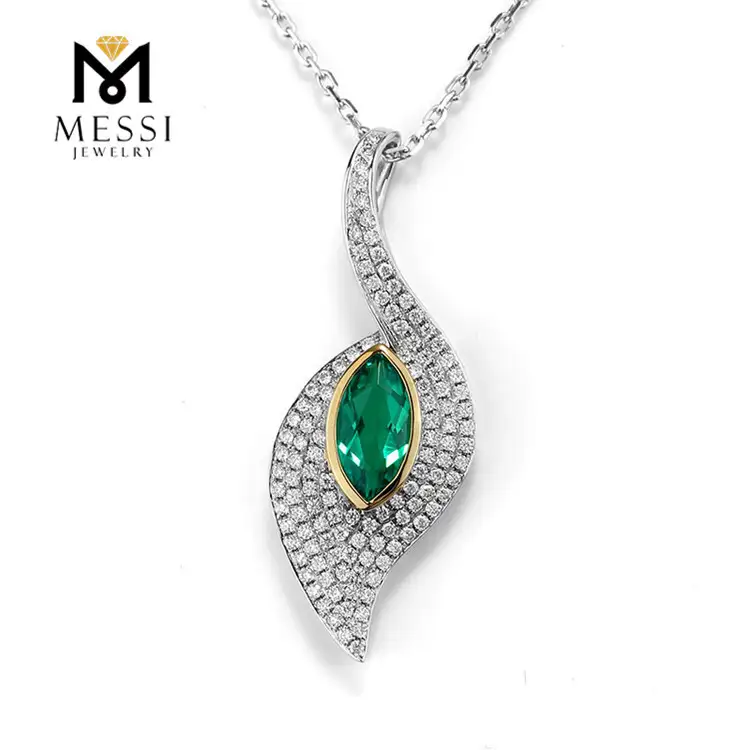 Messi Jewelry Luxury Emerald Gemstone Pendant 7