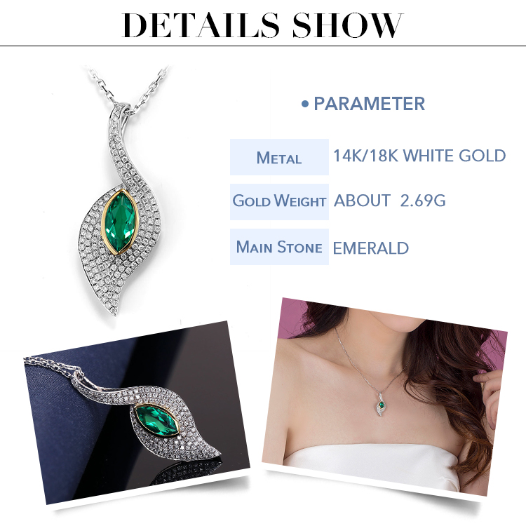 Messi Jewelry | Colar independente de pedra verde, fornecimento direto da fábrica 10