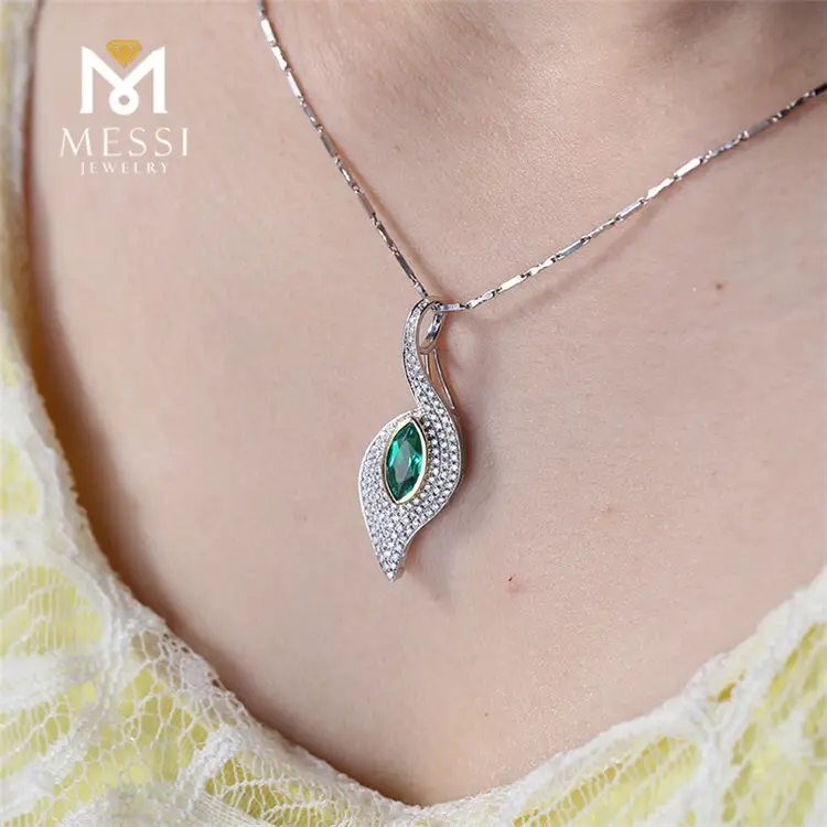 Messi Jewelry | freestanding green stone necklace factory direct supply 6