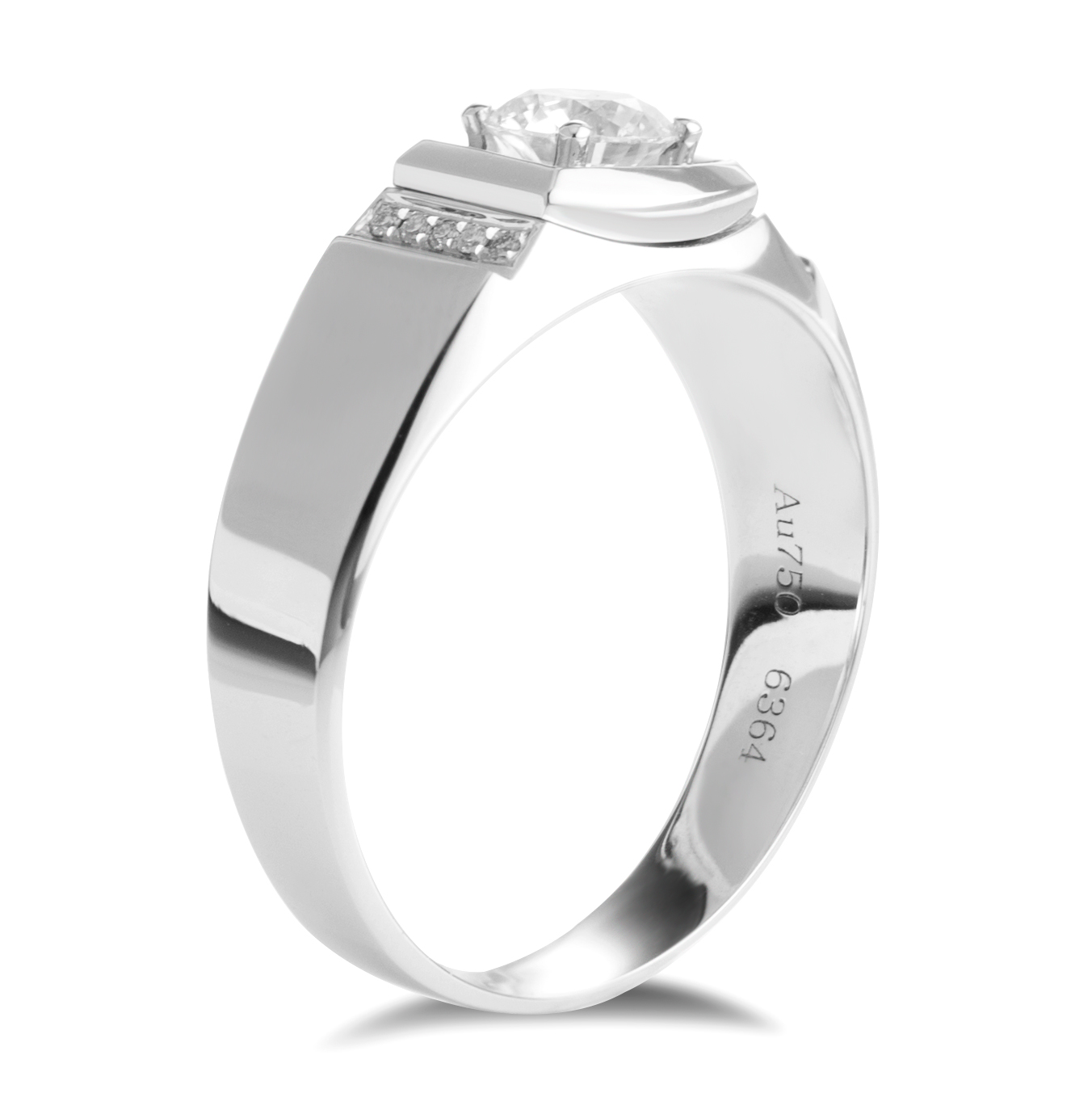 Messi Alahas - Messi alahas Singsing Kasal Alahas 18k puti nga Bulawan Alahas Party Regalo Yano nga Lalaki Moissanite singsing Mga Lalaki Singsing 9