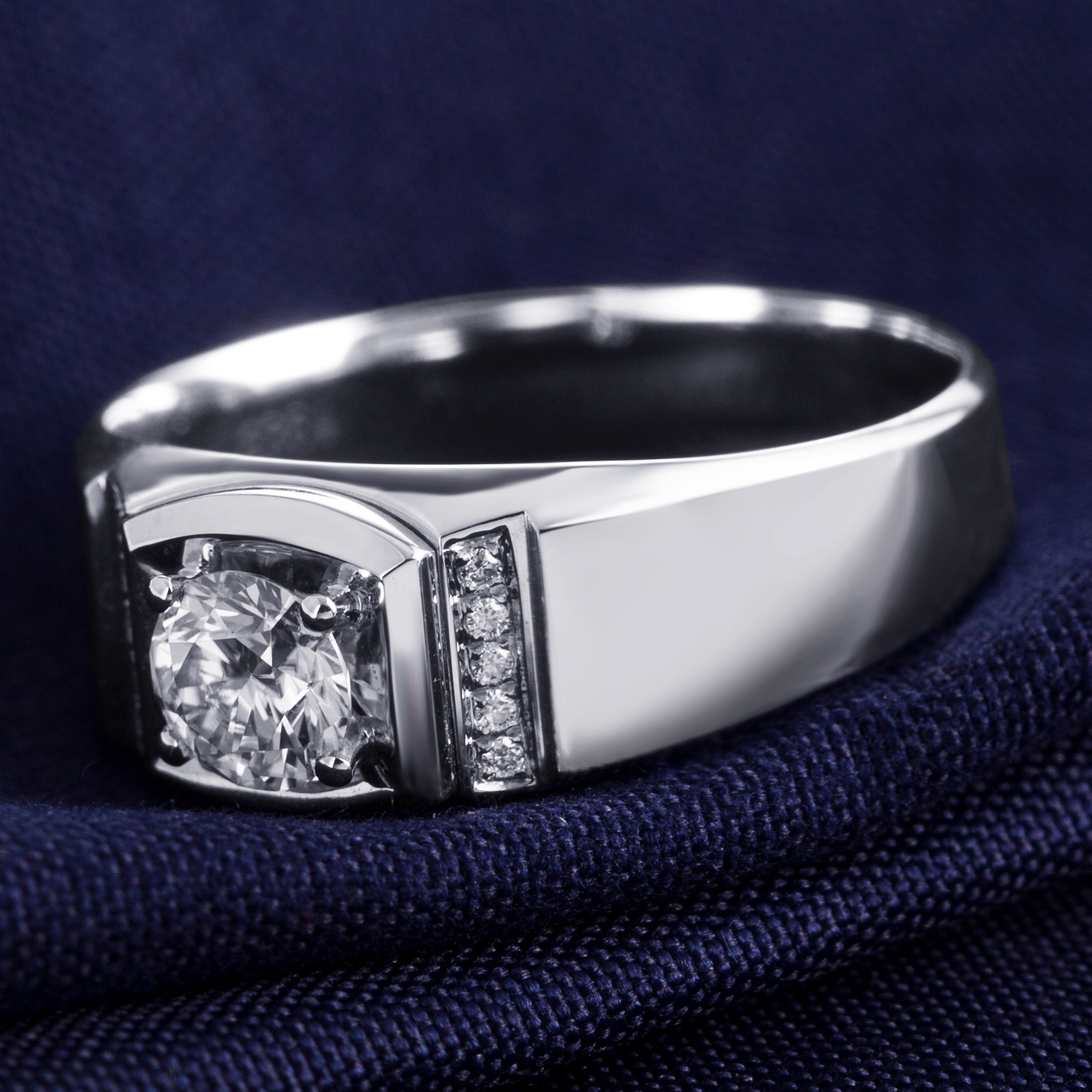 Messi Alahas - Messi alahas Singsing Kasal Alahas 18k puti nga Bulawan Alahas Party Regalo Yano nga Lalaki Moissanite singsing Mga Lalaki Singsing 11