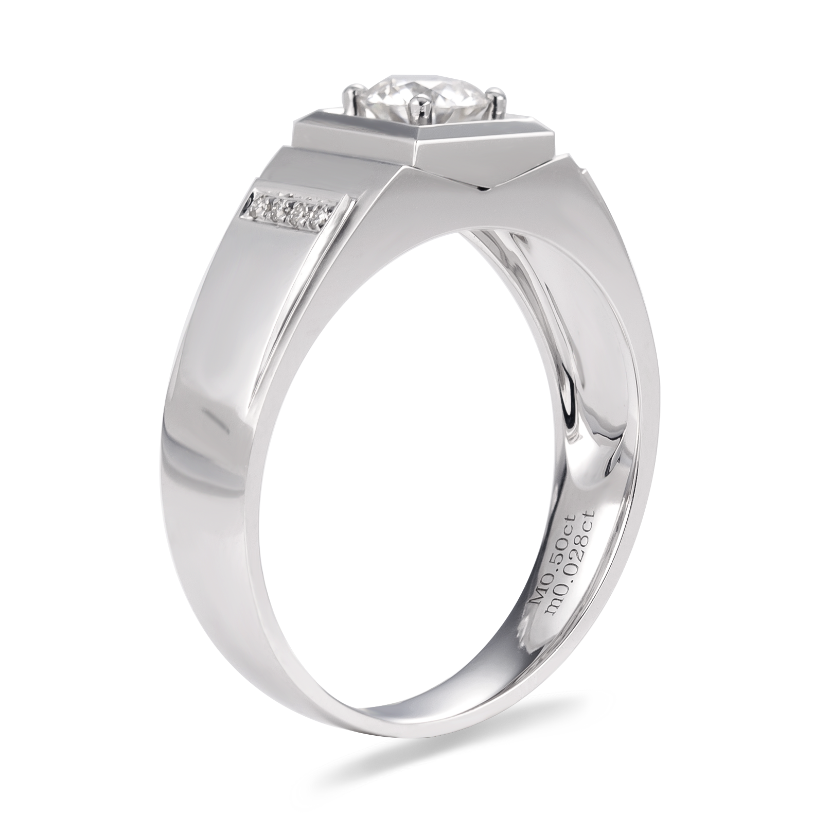 Messi Jewelry - Messi jewelry Rings Wedding Jewellery 18k White Gold Simple Men Jewelry Gift Party Moissanite diamond ring Men Rings 9