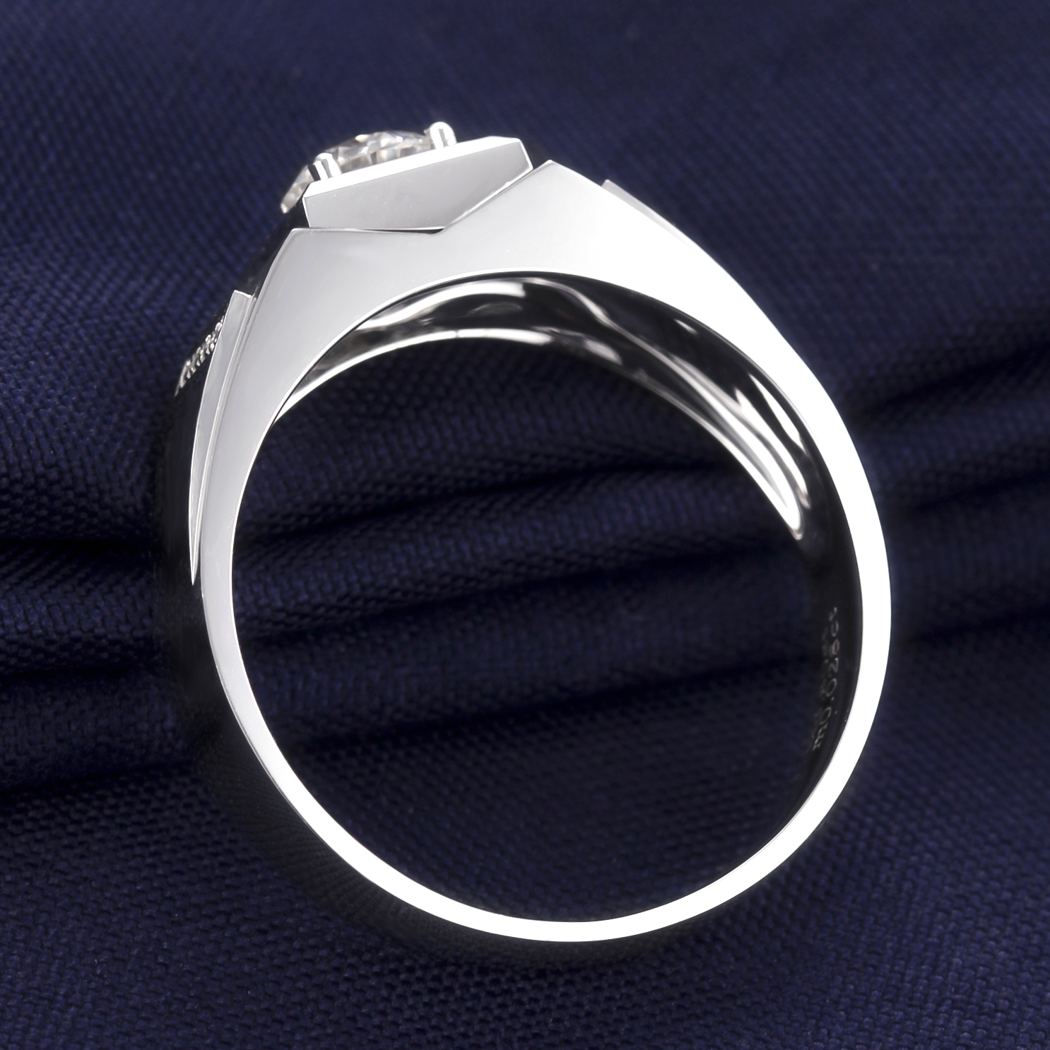 Messi Jewelry - Messi jewelry Rings Wedding Jewellery 18k White Gold Simple Men Jewelry Gift Party Moissanite diamond ring Men Rings 11