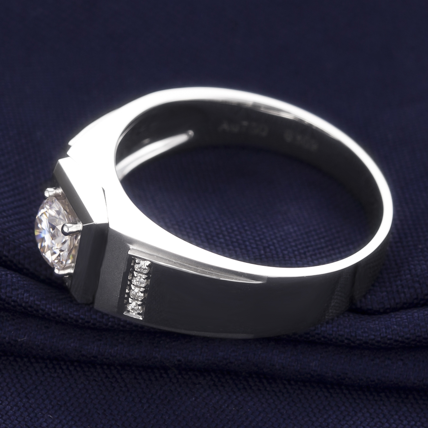 Messi Jewelry - Messi jewelry Rings Wedding Jewellery 18k White Gold Simple Men Jewelry Gift Party Moissanite diamond ring Men Rings 12