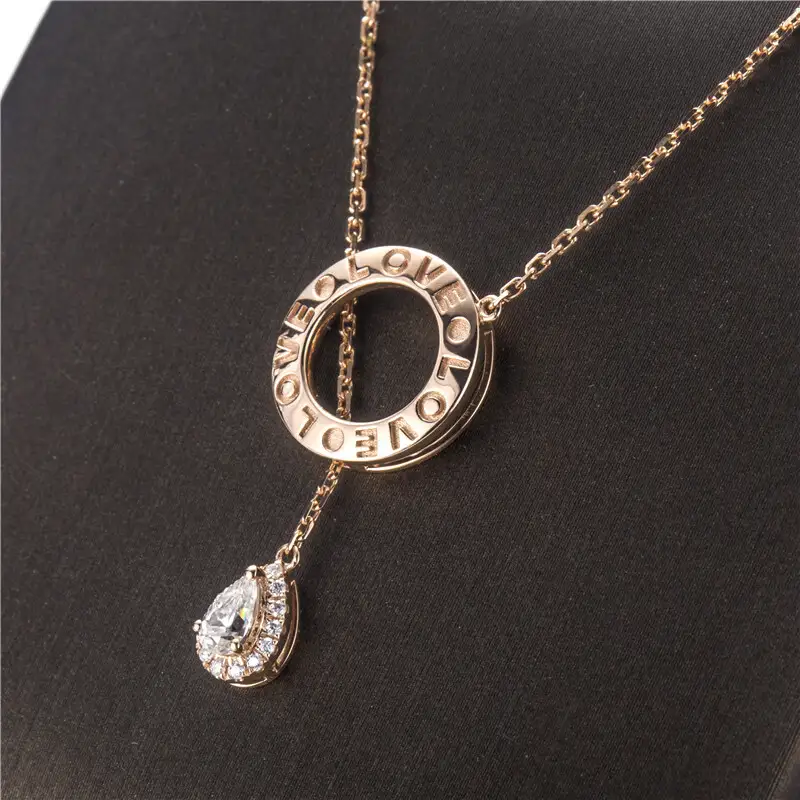 Messi Jewelry | Low-cost rose gold moissanite necklace manufacturing 3