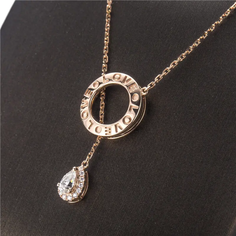 Messi Jewelry | Low-cost rose gold moissanite necklace manufacturing 3