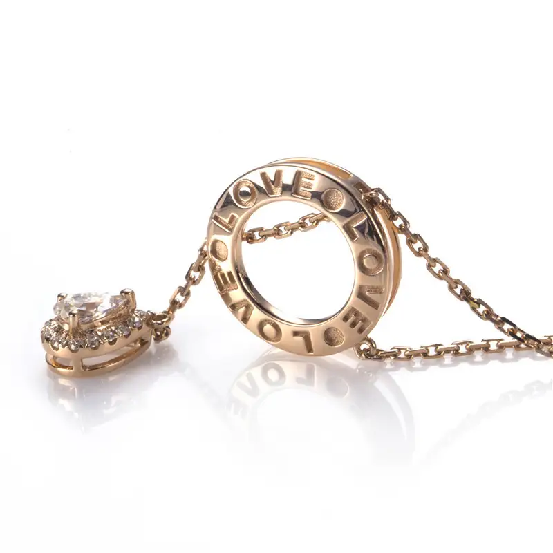 Messi Jewelry | Low-cost rose gold moissanite necklace manufacturing 2